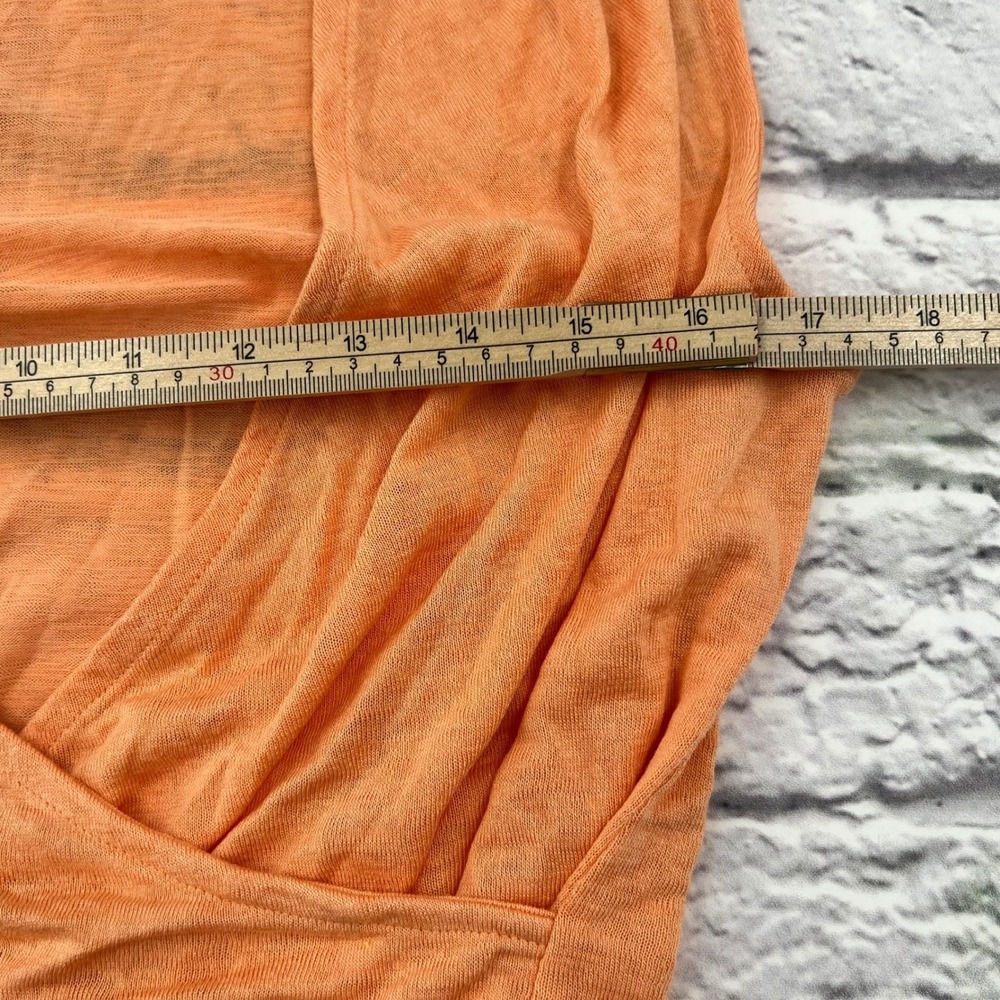 Athleta Breezy Wrap Tank Top Womens Small Orange Sleeveless Casual Shirt - Picture 6 of 8